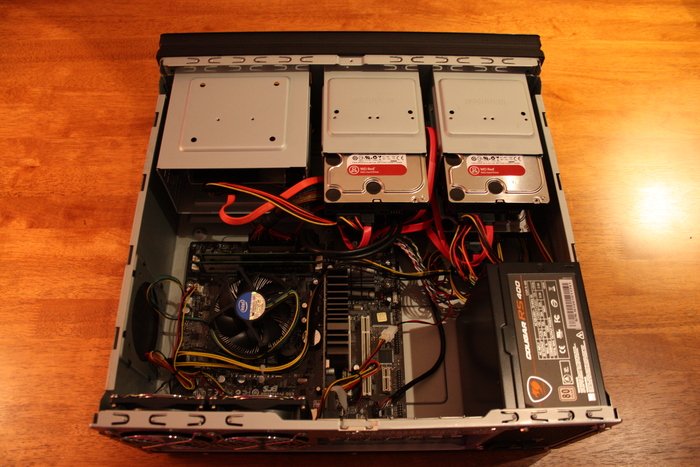 Inside view of Silverstone SST-LC10B-E-USB3.0