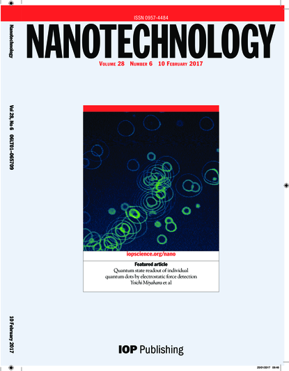 Featured article on Nanotechnology cover page